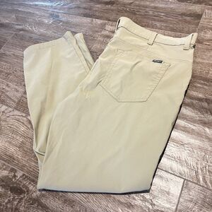 Eddie Bauer Travex Pants Mens 42 x 30 Tan Nylon Hiking Stretch Outdoor Gorpcore